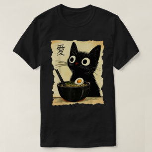 Cat Ra Ramen Noodles Japanese Kawaii Anime T-Shirt