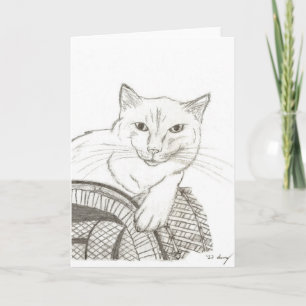 Cat Ragdoll Portrait Greeting Card