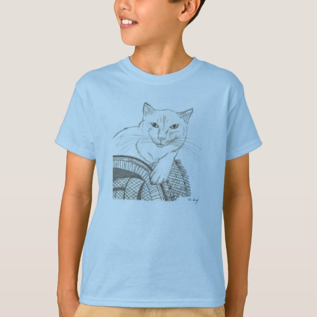 Cat Ragdoll Portrait Kids Basic T-Shirt (Front)