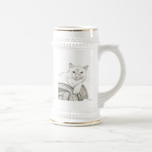 Cat Ragdoll Portrait Stein