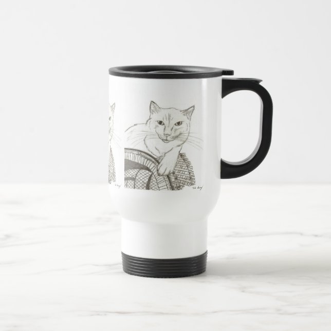 Cat Ragdoll Portrait Travel Mug (Right)