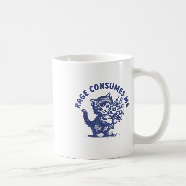 Cat Rage Consumes Me  Coffee Mug (Right)