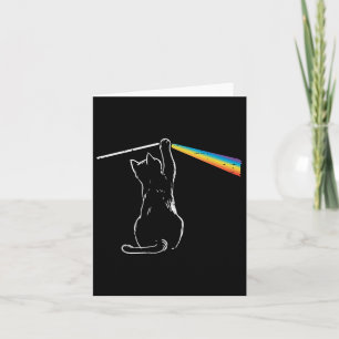 Cat Rainbow Light Cool Prism Science Spectral Men Card