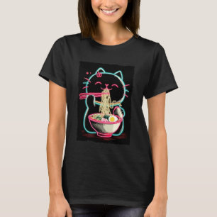 Cat Ramen Aesthetic Japanese Ukiyo-e Retro Anime C T-Shirt
