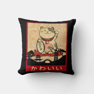 Cat Ramen Bowl Anime Japanese Noodles Kawaii Neko  Cushion