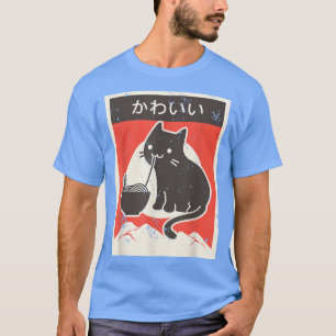 Cat Ramen Bowl Anime Japanese Noodles Kawaii Neko T-Shirt