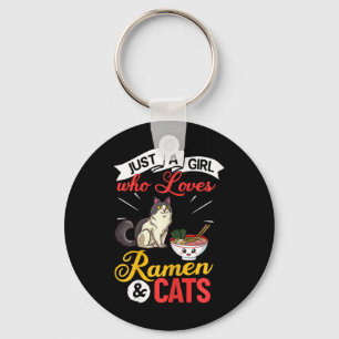 Cat Ramen Bowl Chicken Noodle Soup Japanese  Key Ring