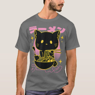Cat Ramen  Cat Japanese Kawaii Cute Anime Cat Rame T-Shirt