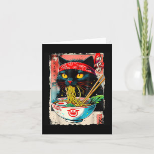 Cat Ramen Japanese Funny Cat Kawaii Cat Anime  Card