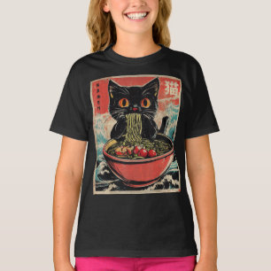 Cat Ramen Japanese Funny Graphic Kawaii Anime Gift T-Shirt