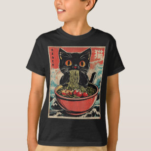 Cat Ramen Japanese Funny Graphic Kawaii Anime Gift T-Shirt