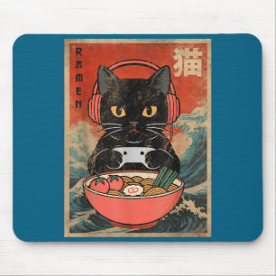Cat Ramen Japanese Funny Graphic Kawaii Anime  Mouse Pad