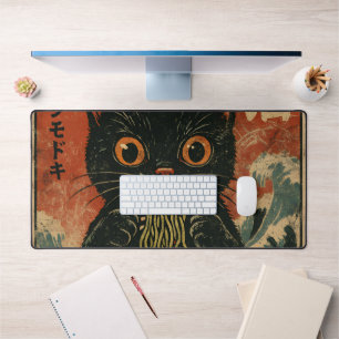 Cat Ramen Japanese Funny Graphic Kawaii Cat Anime Desk Mat