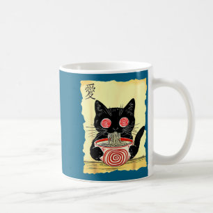 Cat Ramen Japanese Funny Graphic Tees Kawaii Anime Coffee Mug