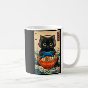 Cat Ramen Japanese Funny Graphic Tees Kawaii Cat A Coffee Mug
