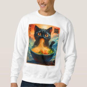 Cat Ramen Japanese Kawaii Cat Anime Cat Ramen Sweatshirt