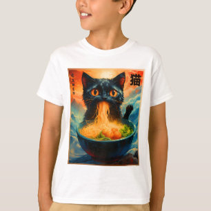 Cat Ramen Japanese Kawaii Cat Anime Cat Ramen T-Shirt