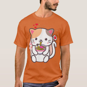 Cat Ramen Kawaii Anime Japanese Food Girls Officia T-Shirt