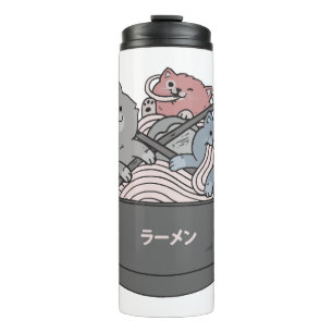 Cat Ramen Kawaii Thermal Tumbler