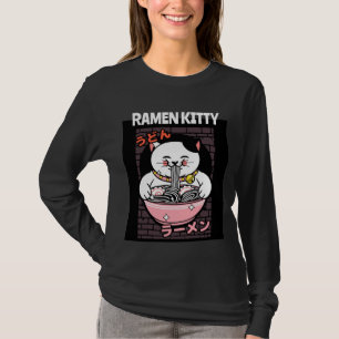 CAT RAMEN NOODLES SOUP KITTY T-SHIRTS TEES