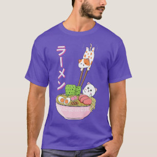 Cat Ramen Shirt Girls Women Men Japanese Kawaii Pr