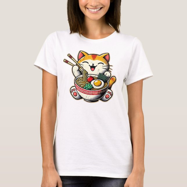 Cat Ramen T-Shirt  (Front)