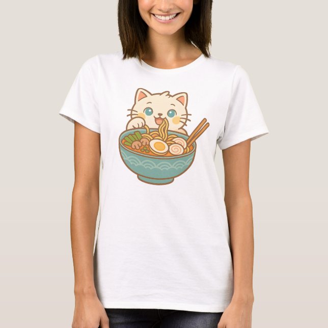 Cat Ramen T-Shirt  (Front)