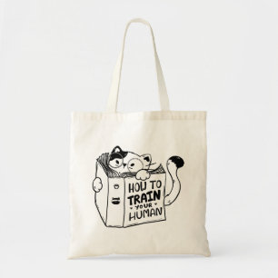 Cat Read Book Design Tote Bags