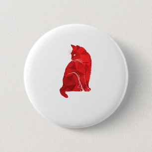 Cat Red Cat Pink Cat Cat Miror Poly 6 Cm Round Badge