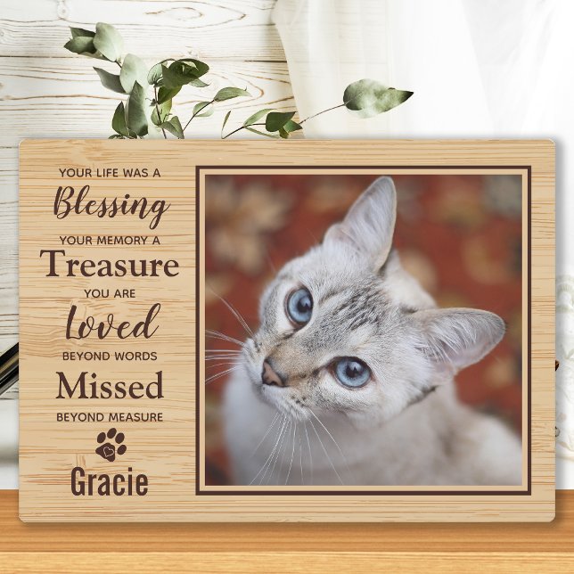 Cat Remembrance Pet Memorial Plaque (Creator Uploaded)