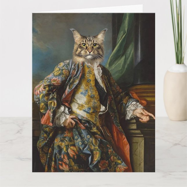 CAT RENAISSANCE MAN VALENTINE''S DAY Greeting Card (Front)