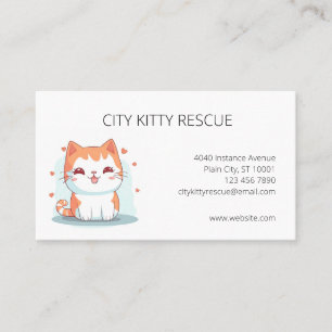 Cat Rescue Animal Rescue Organization Business Card