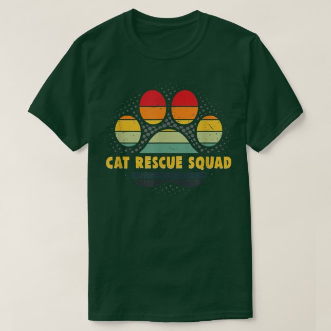 Cat Rescue Squad Animal Rights 579  T-Shirt (Design Front)