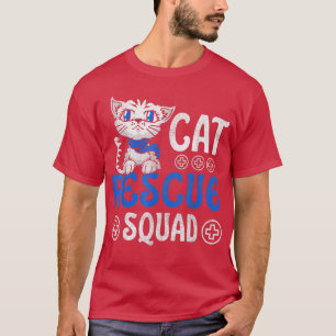 Cat Rescue Squad Cat Design For Cat Lover T-Shirt