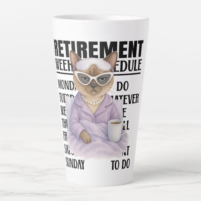 Cat retirement themed for Cat lovers Latte Mug (Front)