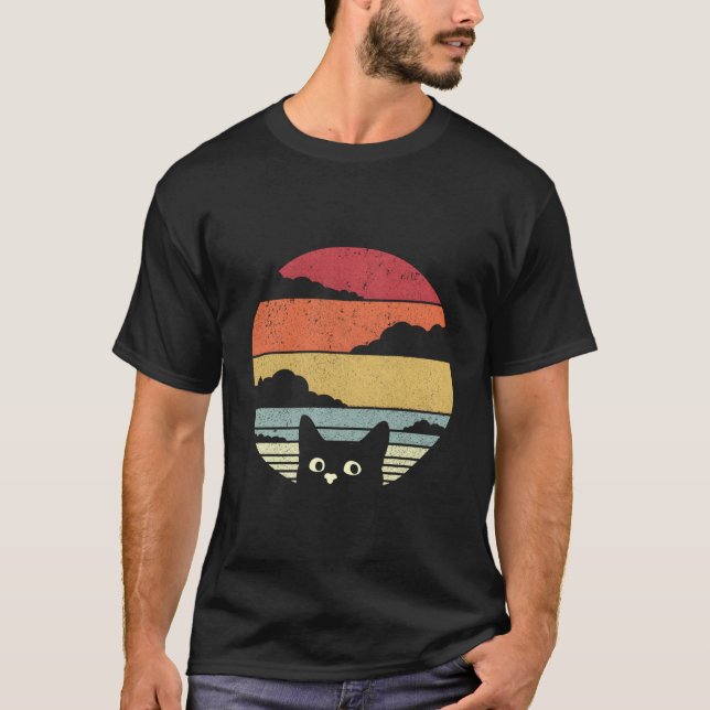 Cat Retro Kitten T-Shirt (Front)