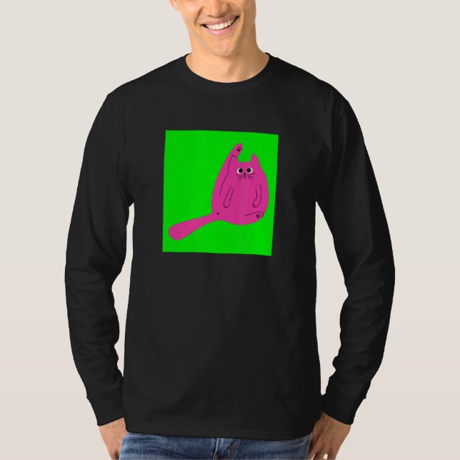 Cat Retro Pop Art Graphic Colourful Meow Cat 3 T-Shirt (Front)