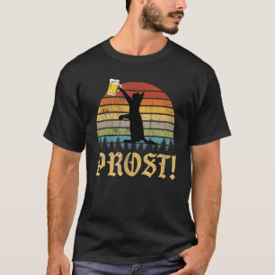 Cat Retro Style Germany Oktoberfest Festival Beer T-Shirt