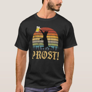 Cat Retro Style Germany Oktoberfest Festival Beer T-Shirt
