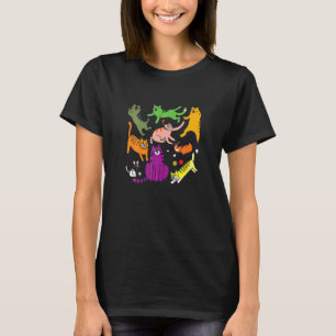 Cat Retro Style Itty Cats  Multicolor For Boys Gir T-Shirt