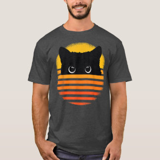 Cat Retro Style - Kitten Retro Style - Black Cat T T-Shirt