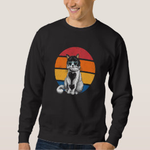 Cat Retro Sunset Cat Sunset I Retro Cat Sweatshirt