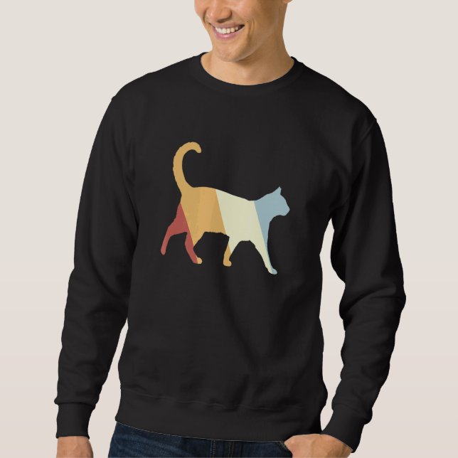 Cat Retro Vintage 7 Sweatshirt (Front)