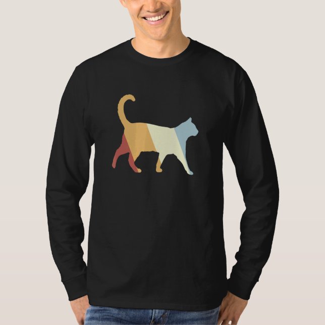 Cat Retro Vintage 7 T-Shirt (Front)