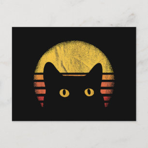 Cat Retro Vintage Holiday Postcard