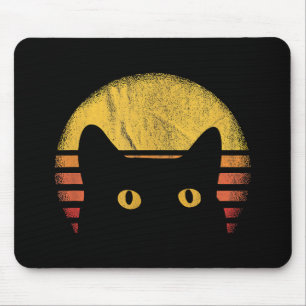 Cat Retro Vintage Mouse Pad
