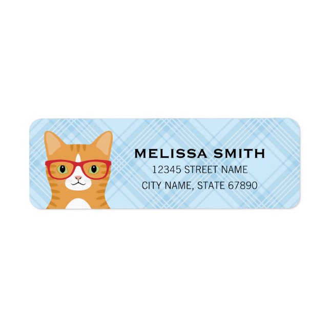 Cat Return Address Labels (Front)