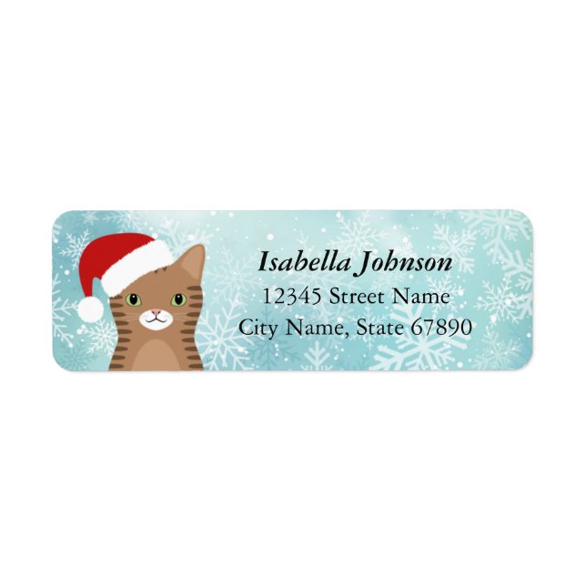Cat Return Address Labels (Front)