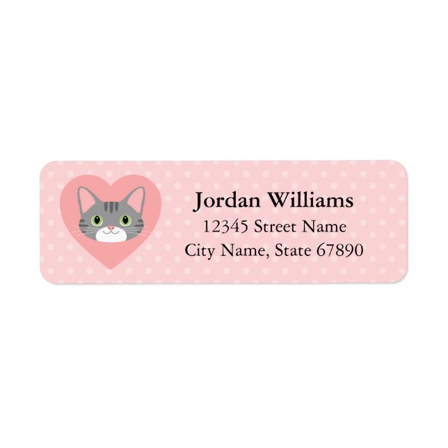 Cat Return Address Labels (Front)