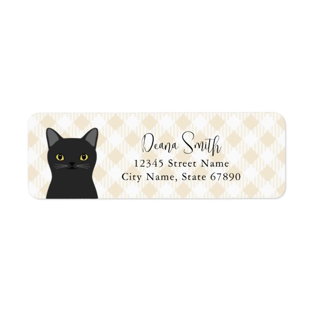 Cat Return Address Labels (Front)
